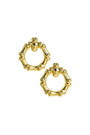 Gold bamboo earring