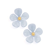 Light blue flower earrings