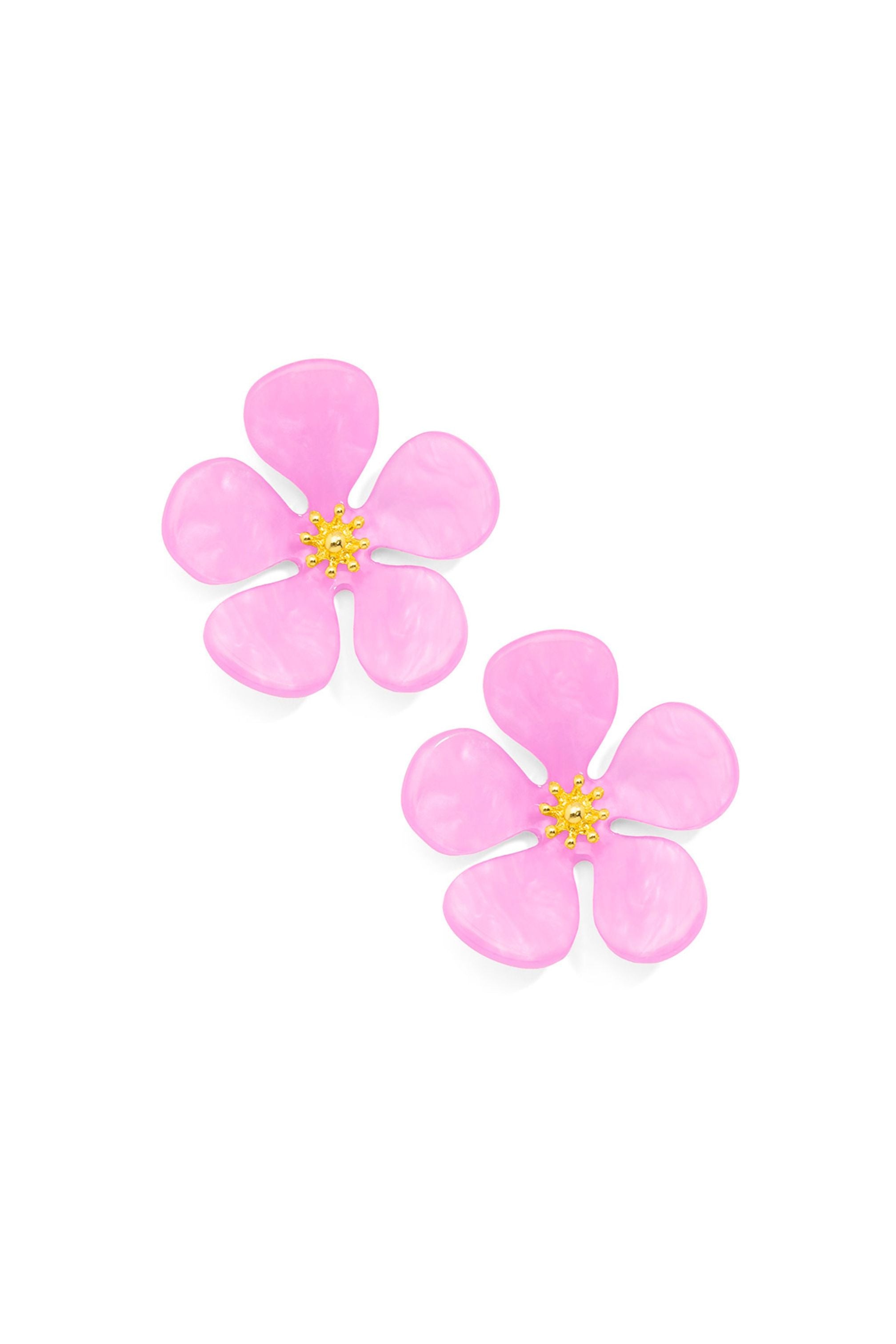 Light pink flower earrings