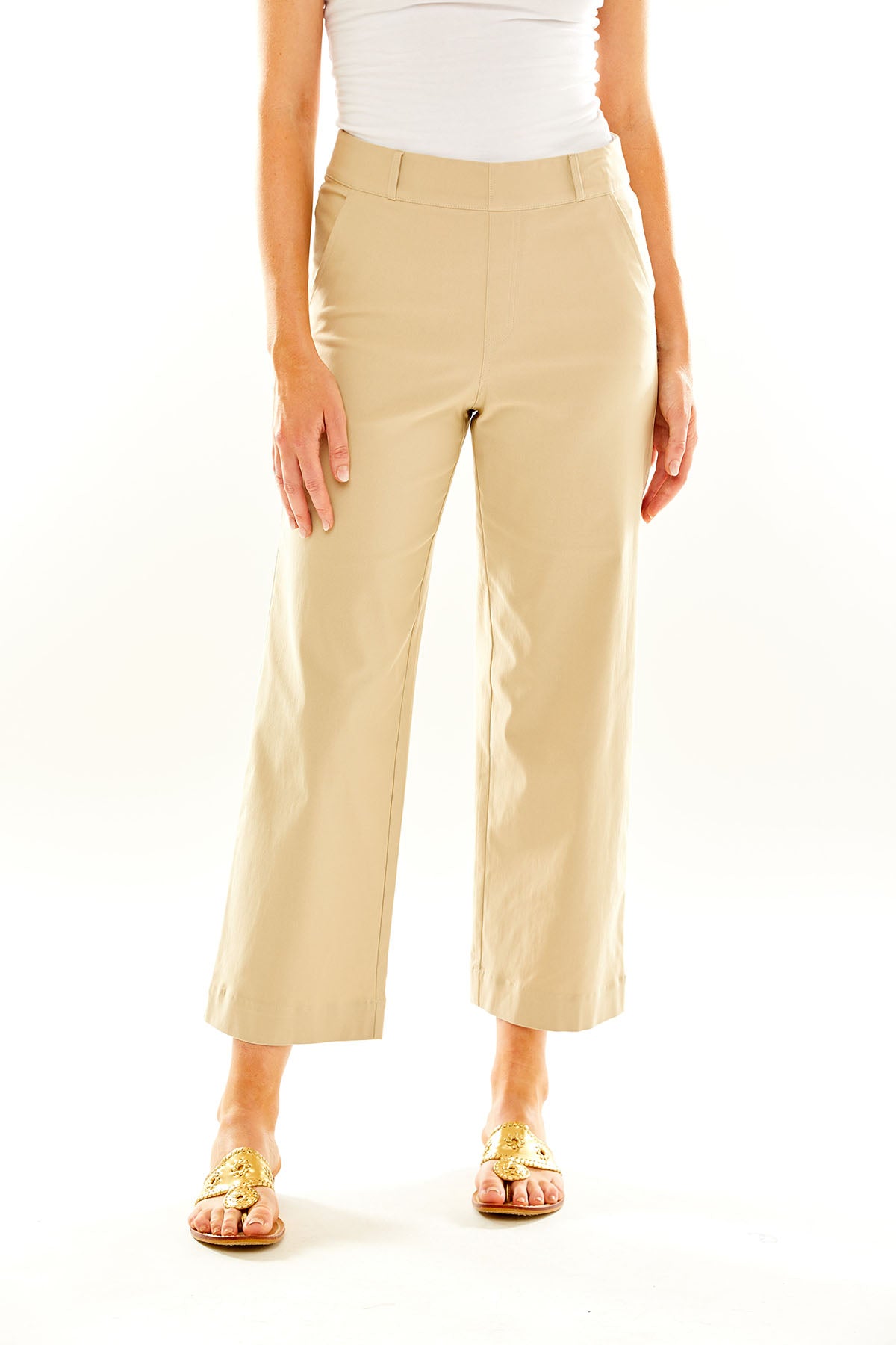 Woman in sand pants
